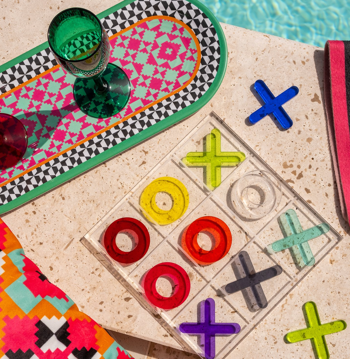 Ensemble de Tic-tac-toe en Acrylique