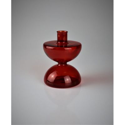 Bougeoir en verre Rouge