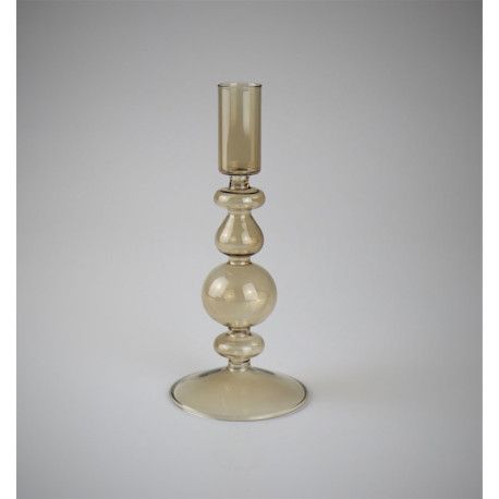 Bougeoir en verre Gold petit modèle