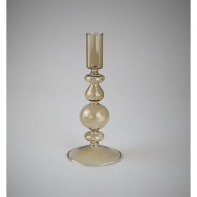 Bougeoir en verre Gold petit modèle