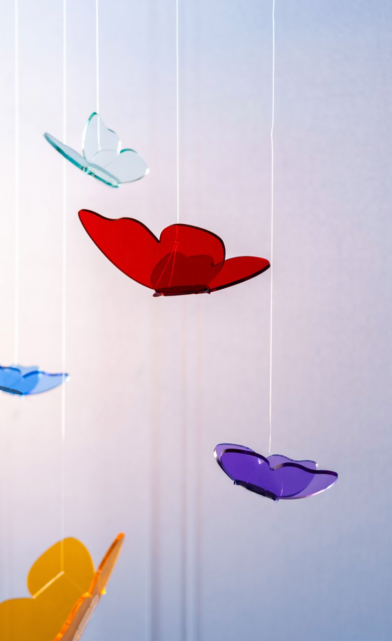 Ensemble de 3 papillons Rouge- Funny Butterflies