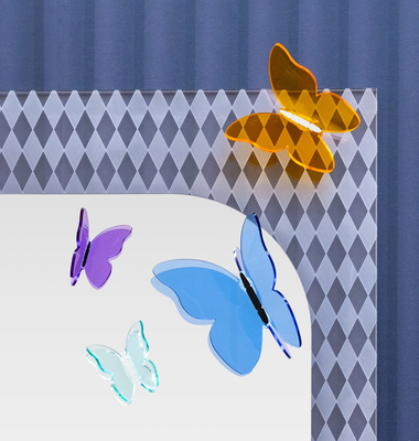 Ensemble de 3 papillons Orange- Funny Butterflies
