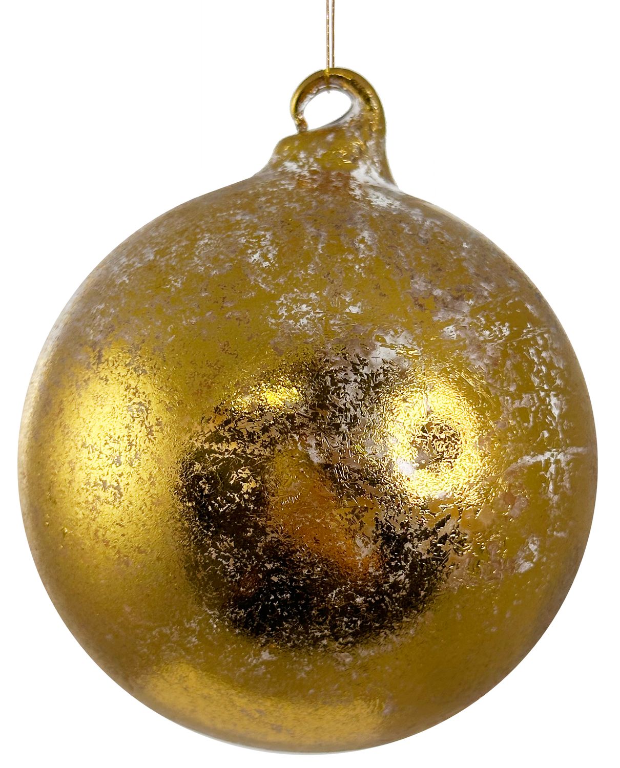 Boule en verre transparent et feuille d'or