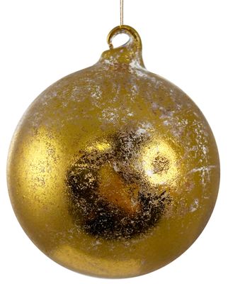 Boule en verre transparent et feuille d'or