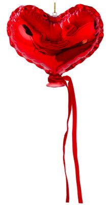 Ballon coeur en verre  Rouge