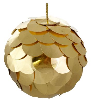 Boule écailles papier dorées