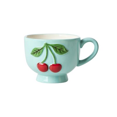 Mug Céramique Cerises Menthe