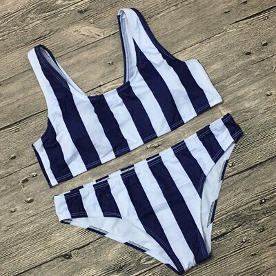 2024 New  - Europe and America sexy striped split bikini