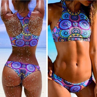 2024 New  - Low Waist Triangle Bikinis High Neck Brazilian Swimwear Swimsuit Swimsuit Bikini Set Brazilian Beachwear Biquini