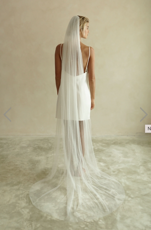Chloe Pearl Chapel Length Veil