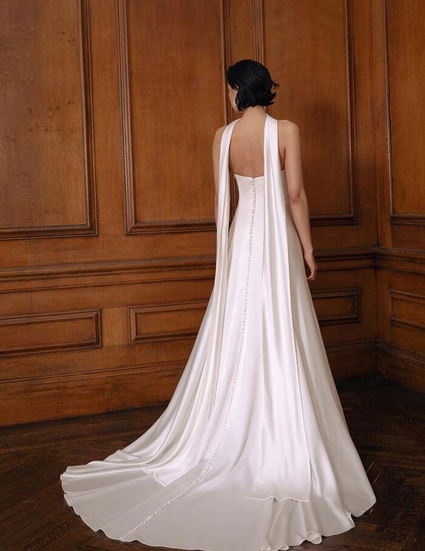 Satin Bridal Neck Scarf