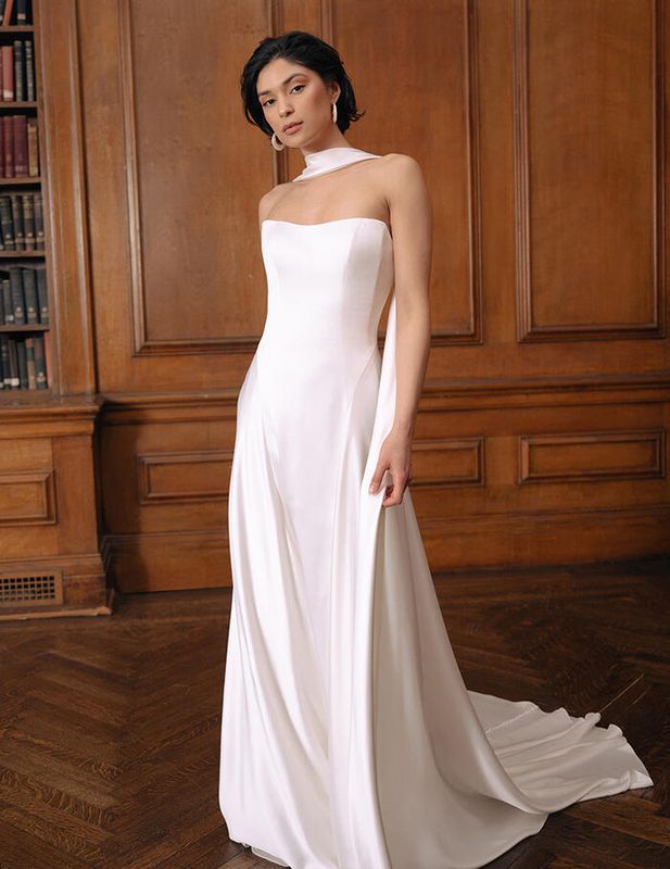 Satin Bridal Neck Scarf