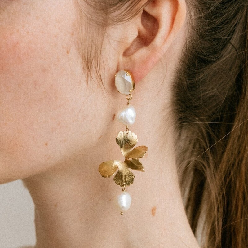 Maison Sabben Rose earrings
