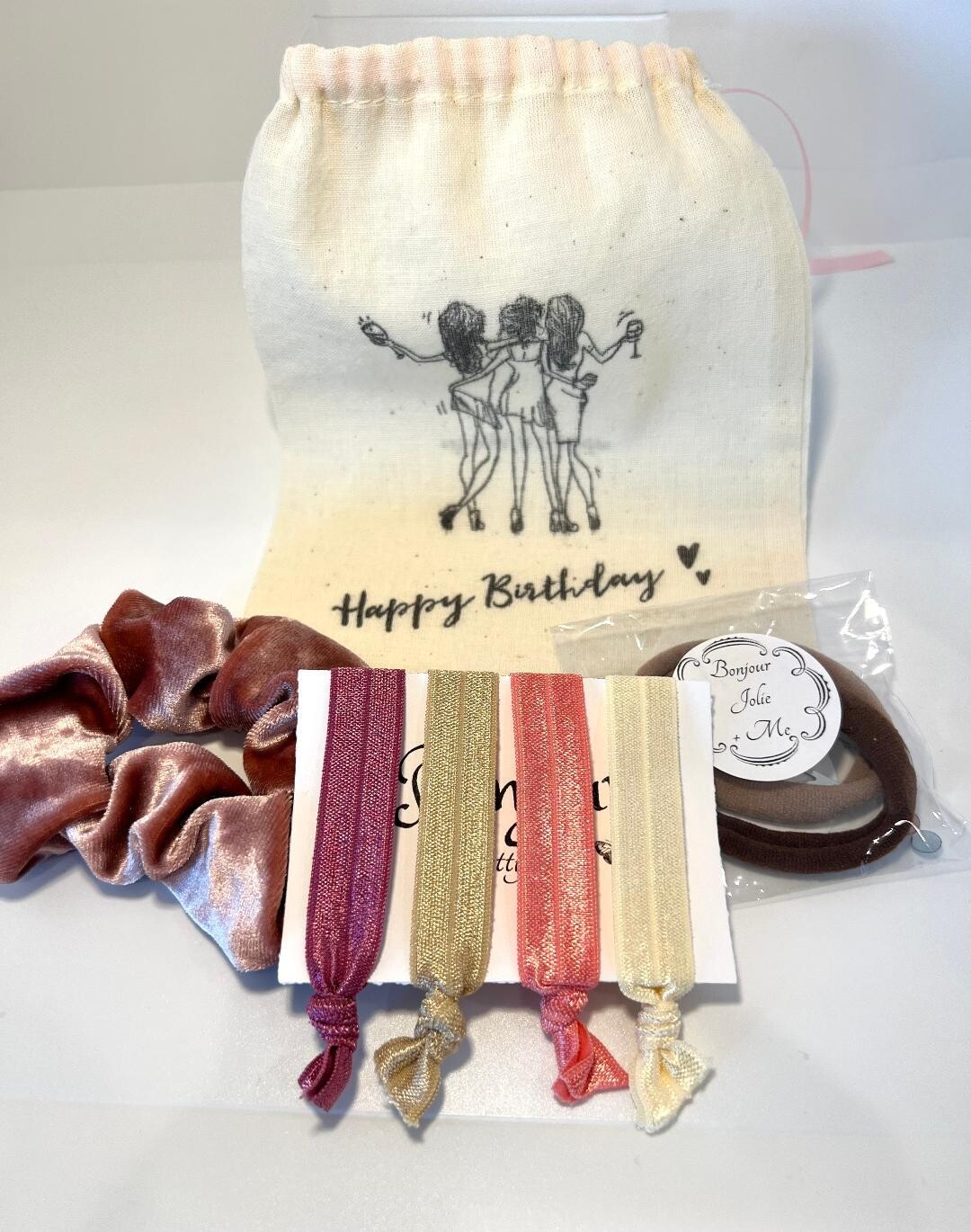 Bonjour Happy Birthday Mini Pouch - Graceful Tones