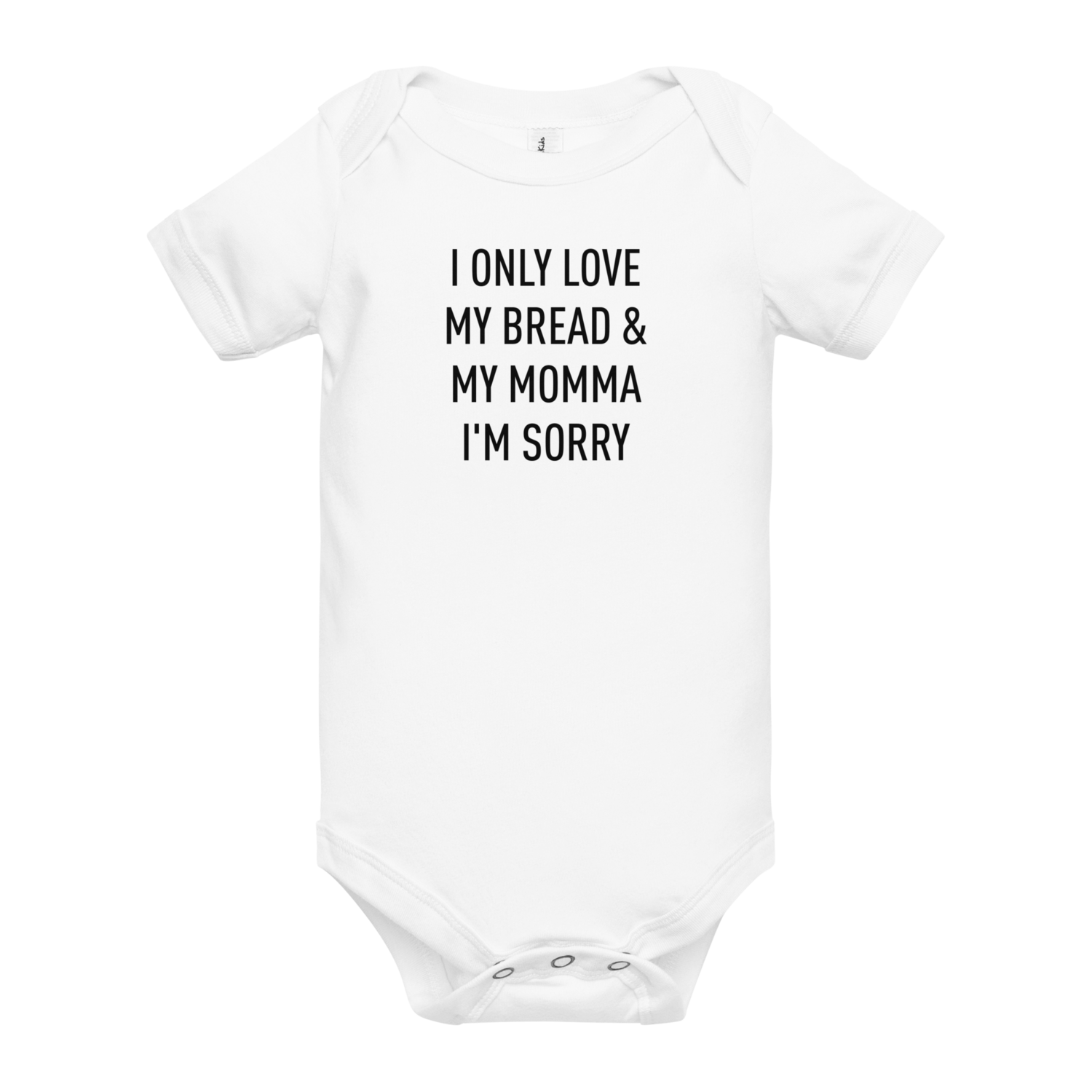 &quot;Bread and Momma&quot; Baby Short Sleeve One Piece