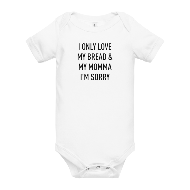 &quot;Bread and Momma&quot; Baby Short Sleeve One Piece