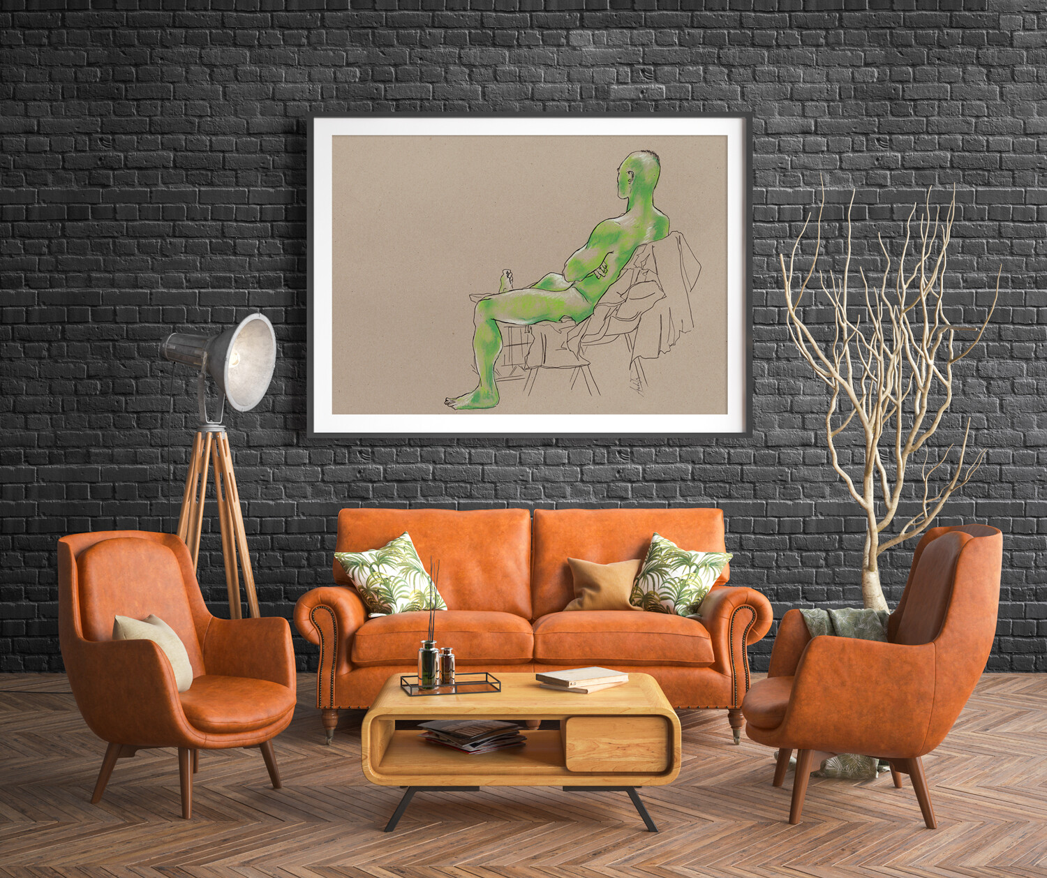 &#39;Contemplating Zeus&#39; male nude