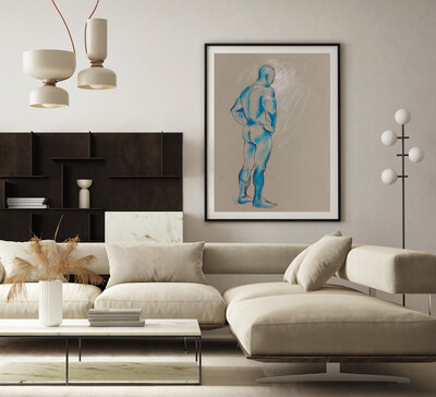 &#39;Poseidon&#39;s Ambition&#39; male nude