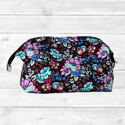 Toiltery Bag - Black Floral