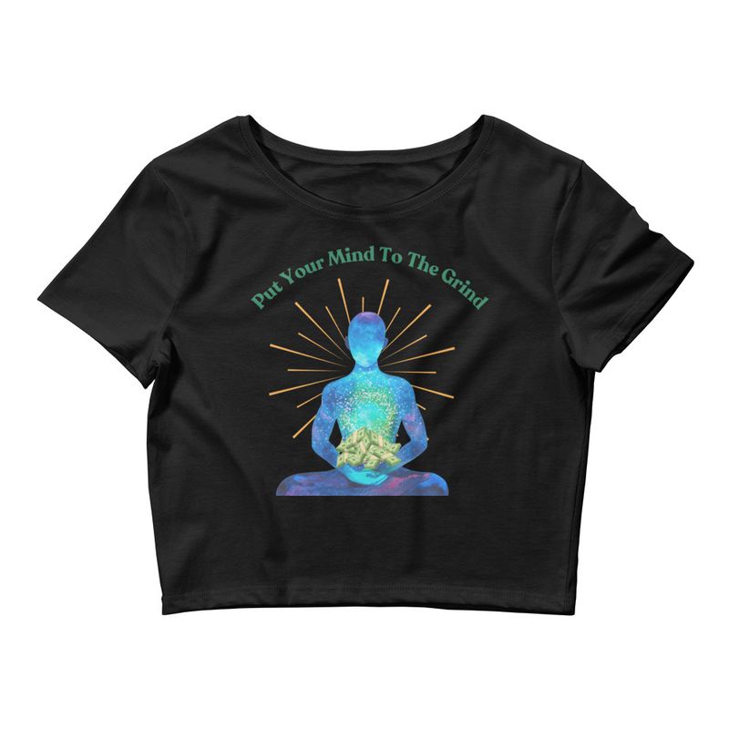 Put Your Mind To The Grind Crop Top Short Sleeve