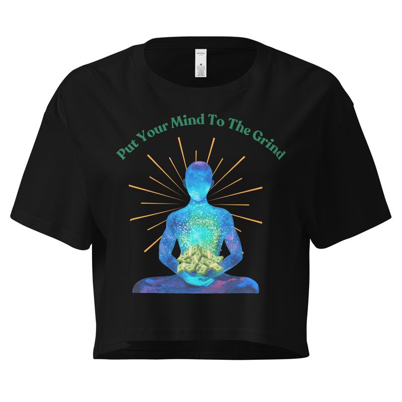 Put Your Mind To The Grind Cotton Crop Top