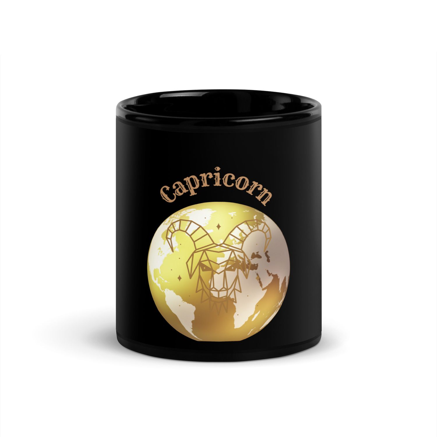 Capricorn Astrology Black Glossy Mug