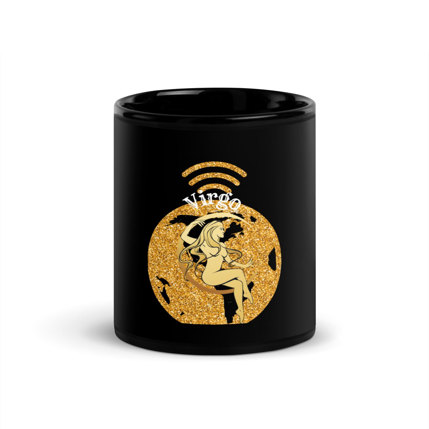 Virgo Astrology Black Glossy Mug