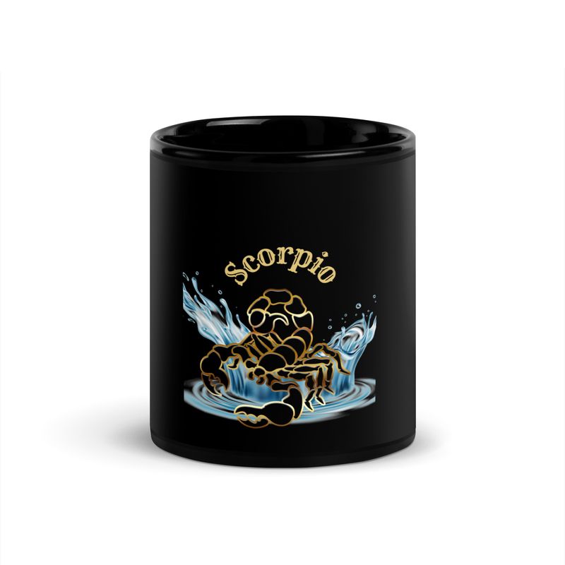 Scorpio Astrology Black Glossy Mug
