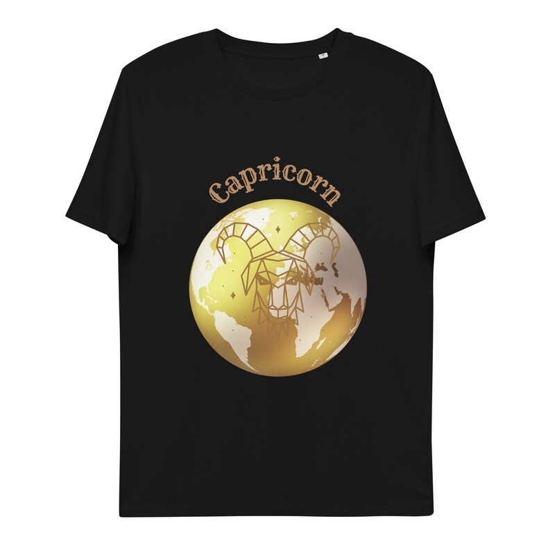 Capricorn Short Sleeve Organic Cotton  T-Shirt: “Ambitious style, sustainably made.”