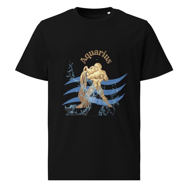 Aquarius Short Sleeve Organic Cotton  T-Shirt: “Innovative, unique, boldly independent.”