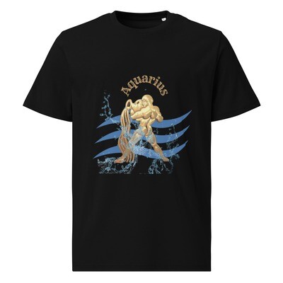 Aquarius Short Sleeve Organic Cotton  T-Shirt: “Innovative, unique, boldly independent.”