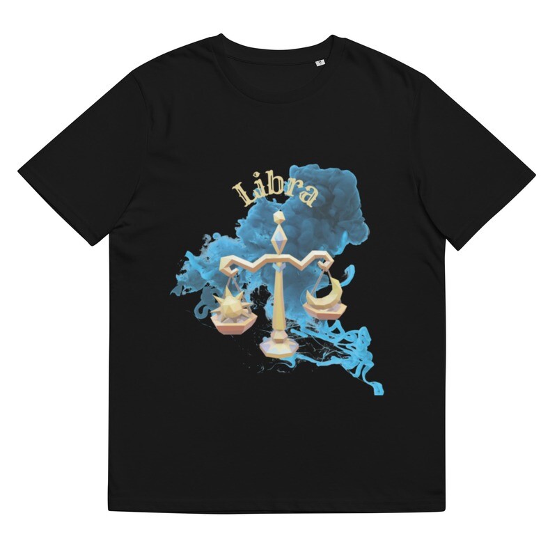 Libra Short Sleeve Organic Cotton T-Shirt: “Balance your style, harmonize your comfort.”