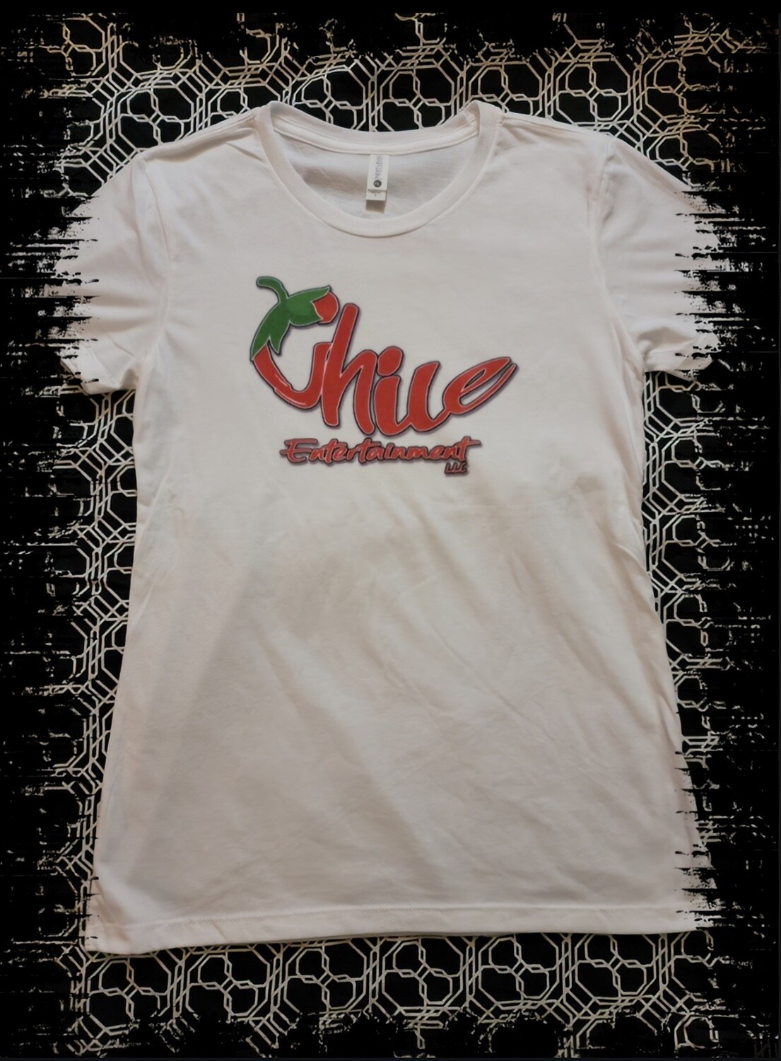 CHILE ENTERTAINMENT LLC LADIES WHITE TEE