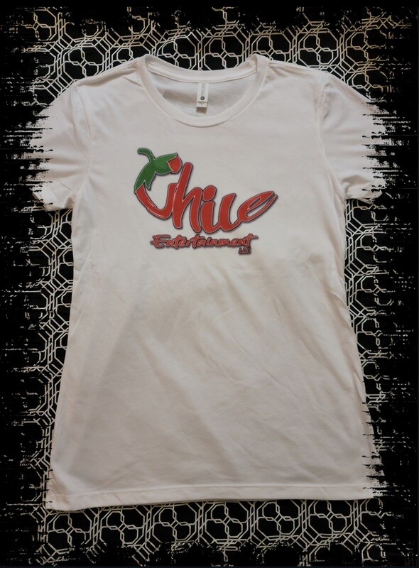 CHILE ENTERTAINMENT LLC LADIES WHITE TEE