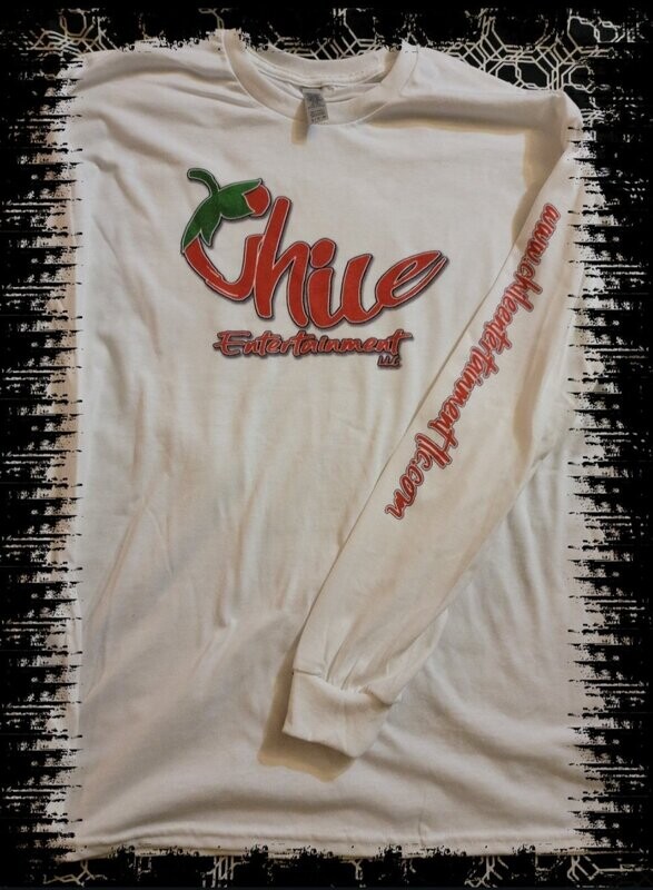 CHILE ENTERTAINMENT LLC WHITE LONG SLEEVE TEE