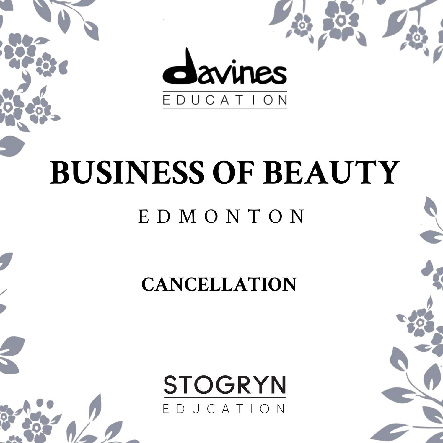 CANCELLATION REQUEST: BUSINESS OF BEAUTY- With Colour Ambassador Jill Buck - Sunday, Sept. 13, 2026, EDMONTON