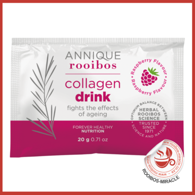 Raspberry Flavoured Collagen Drink 20g | Annique Rooibos