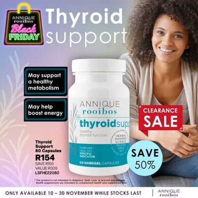 Thyroid Support 60 Capsules | Annique Rooibos