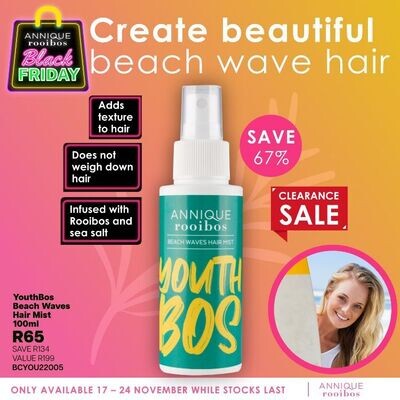 YouthBos Beach Waves Hair Mist 100ml | Annique Rooibos
