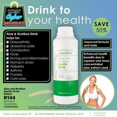 Aloe & Rooibos Health Drink 500ml | Annique Rooibos