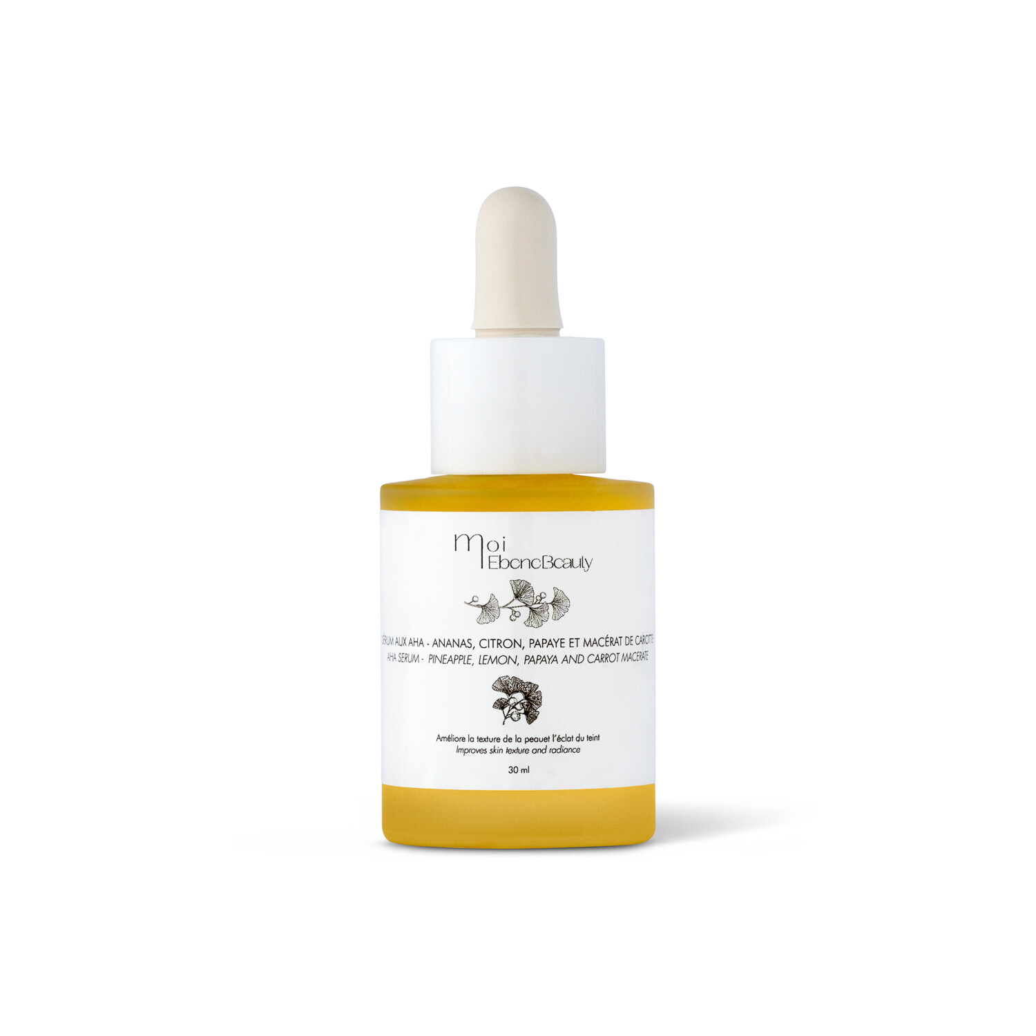 AHA Serum - Pineapple, Lemon, Papaya and Carrot Macerate + Concealer Anti Pockets Serum. With vitamin C