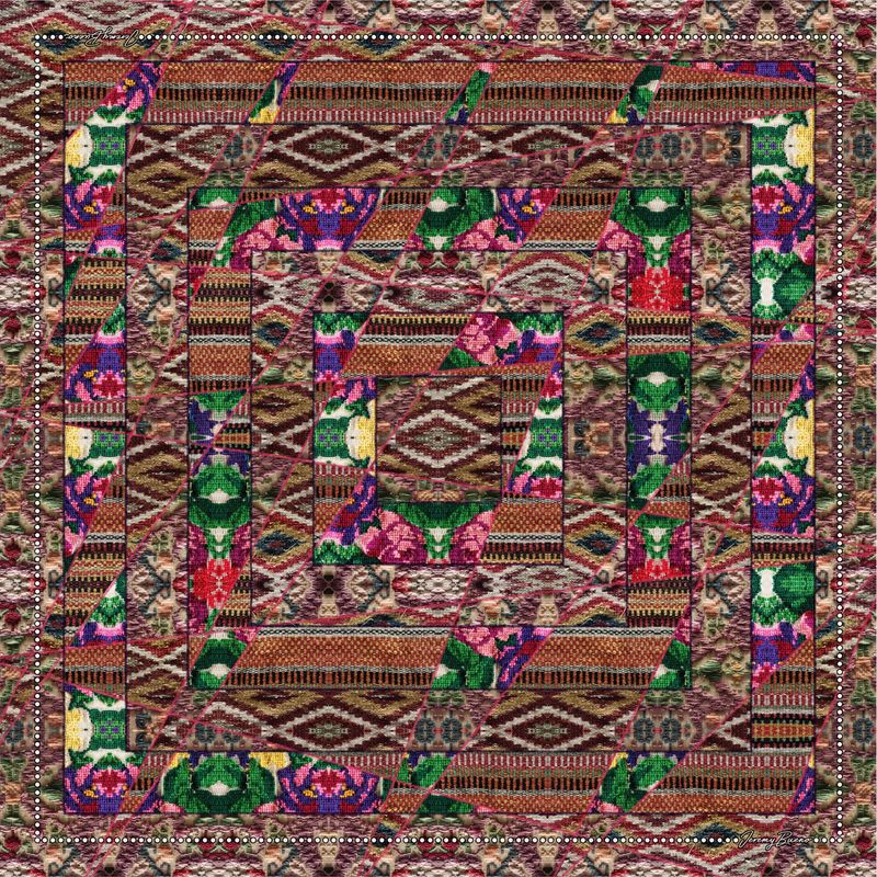 FOULARD Collection 2026 prévente. Motif PATCHWORK 1
