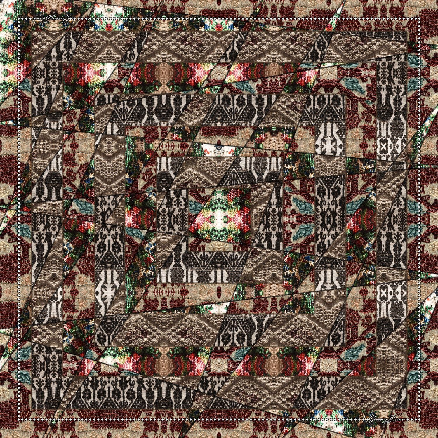 FOULARD Collection 2026 Prévente. Motif PATCHWORK 3