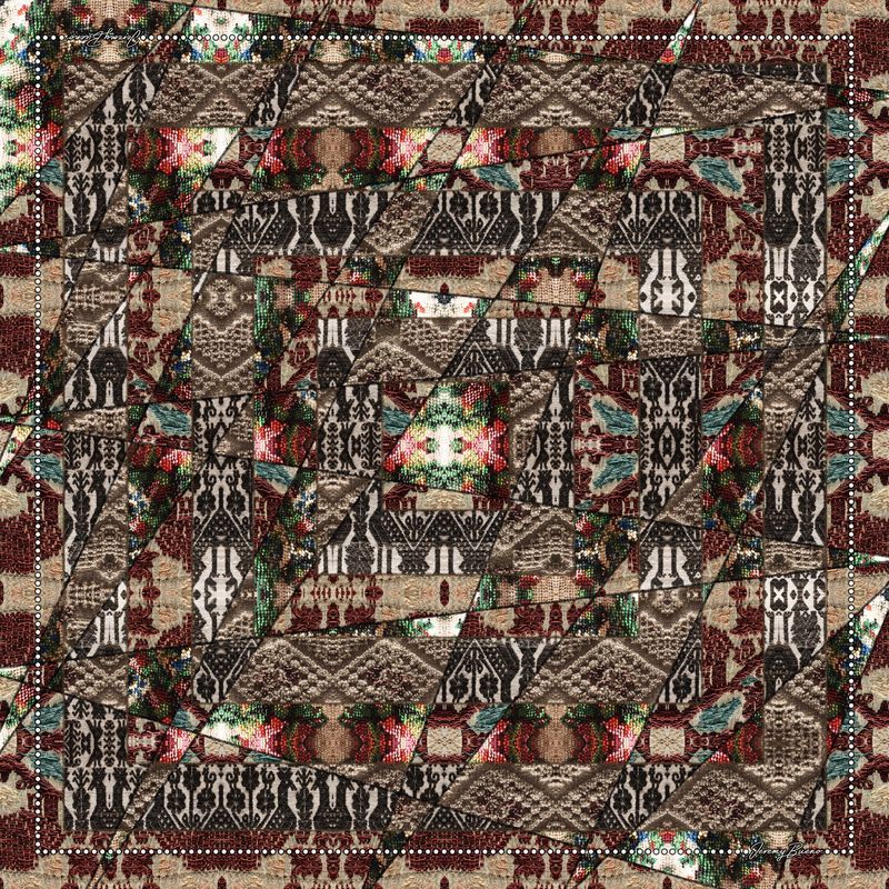 FOULARD Collection 2026 Prévente. Motif PATCHWORK 3