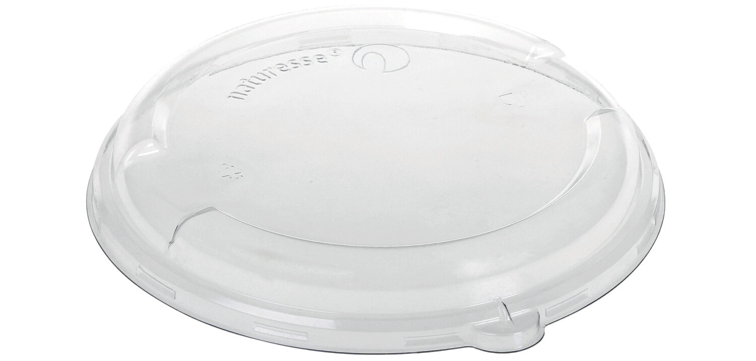 PLA transparent domed lid with wrapper recess for S-1047/48