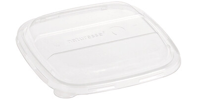PLA transparent domed lid with notch & wrapper recess for S-1051/52
