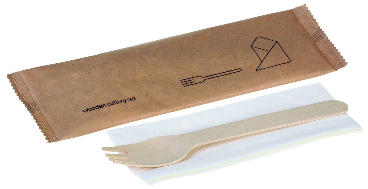 Wood cutlery sets