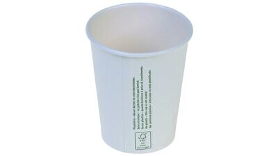 White cardboard cup - no PLA