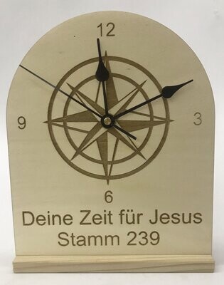 Uhr mit Aufschrift:
Uhr mit Aufschrift:
"Deine Zeit für Jesus"