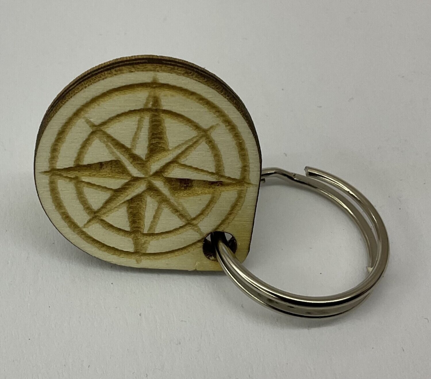 Schlüsselanhänger aus Holz oder Acryl mit Stern oder anderen Logos